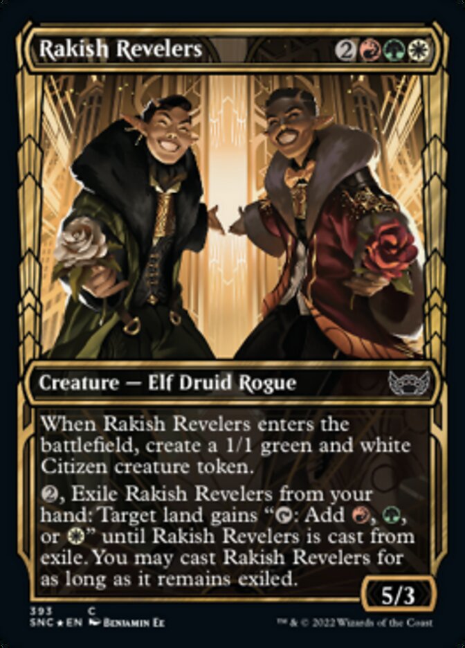 Rakish Revelers (Showcase Golden Age Gilded Foil) [Streets of New Capenna] | Jomio and Rueliete's Cards and Comics