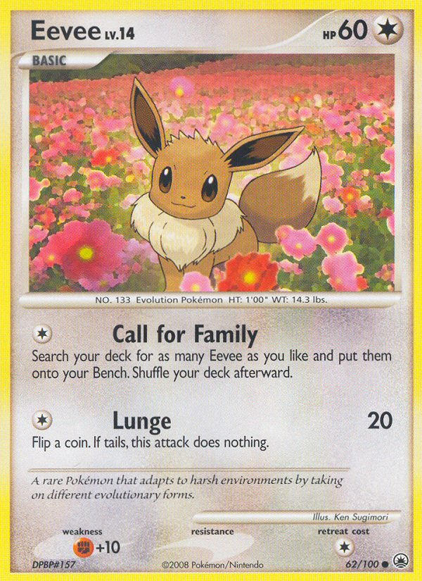 Eevee (62/100) [Diamond & Pearl: Majestic Dawn] | Jomio and Rueliete's Cards and Comics