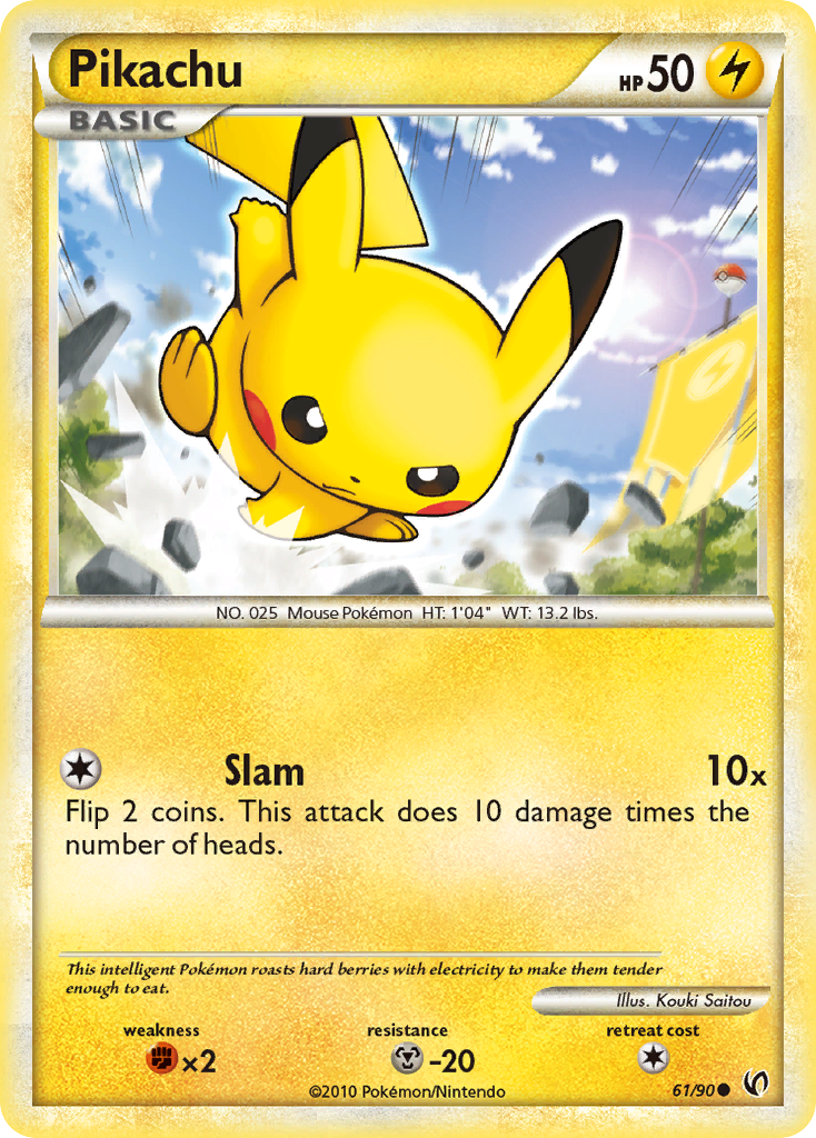 Pikachu (61/90) [HeartGold & SoulSilver: Undaunted] | Jomio and Rueliete's Cards and Comics