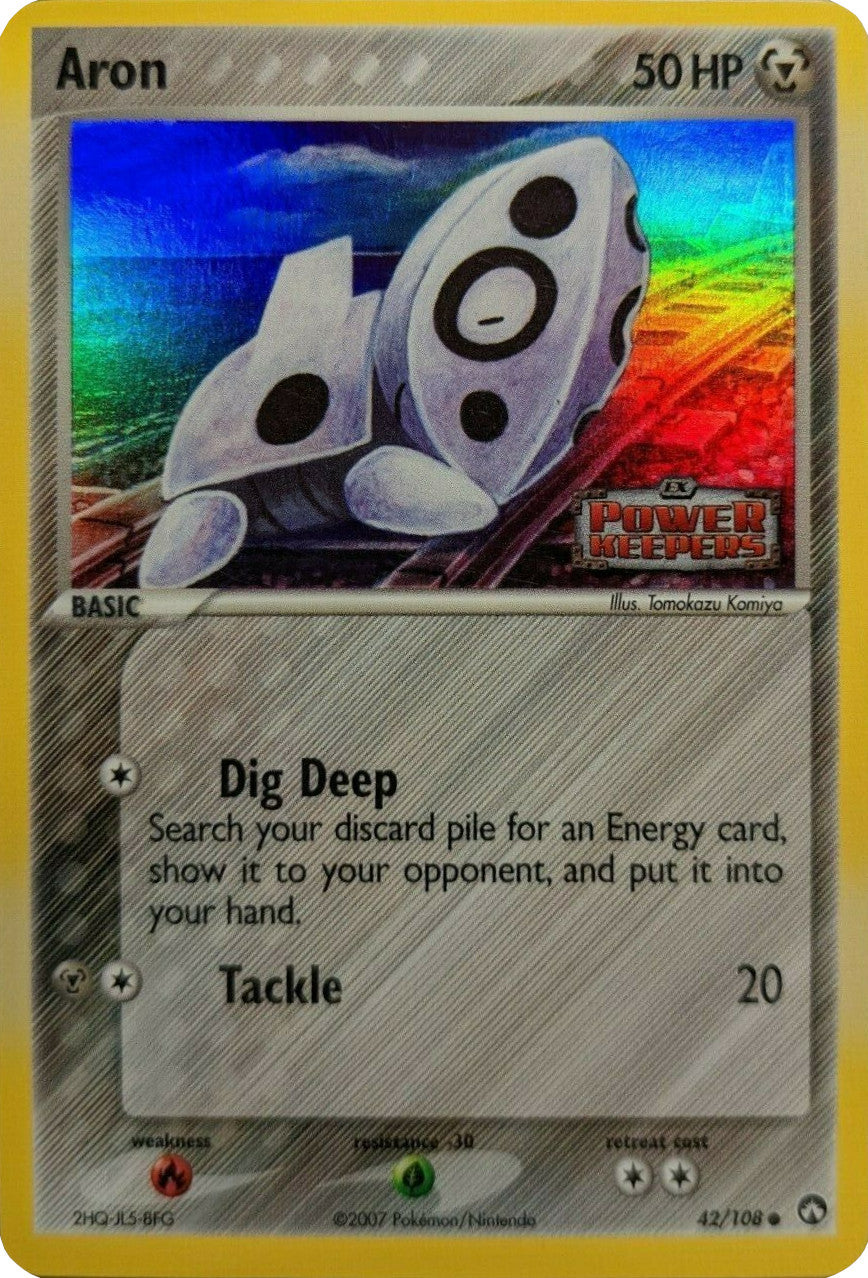 Aron (42/108) (Stamped) [EX: Power Keepers] | Jomio and Rueliete's Cards and Comics