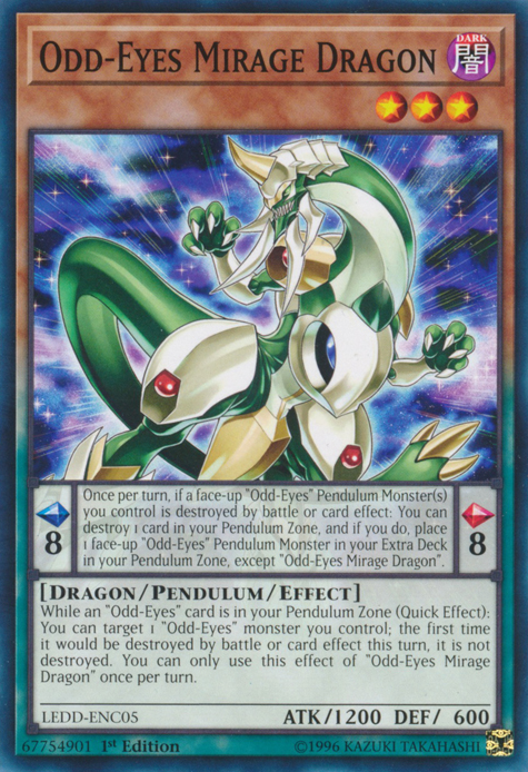 Odd-Eyes Mirage Dragon [LEDD-ENC05] Common | Jomio and Rueliete's Cards and Comics