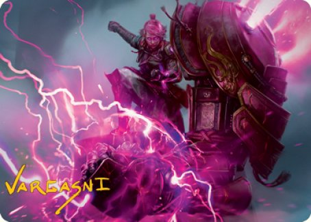 Voltage Surge Art Card (Gold-Stamped Signature) [Kamigawa: Neon Dynasty Art Series] | Jomio and Rueliete's Cards and Comics