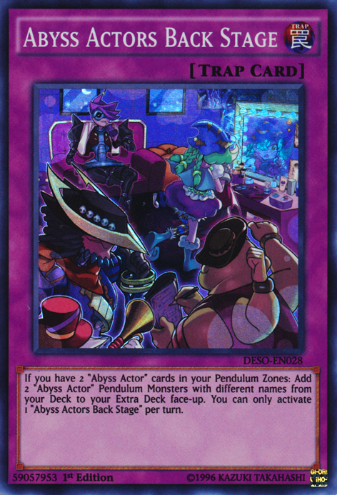 Abyss Actors Back Stage [DESO-EN028] Super Rare | Jomio and Rueliete's Cards and Comics