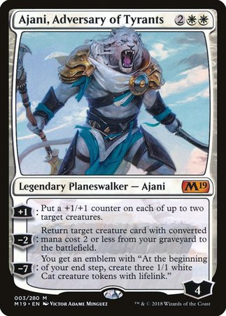 Ajani, Adversary of Tyrants [Core Set 2019] | Jomio and Rueliete's Cards and Comics