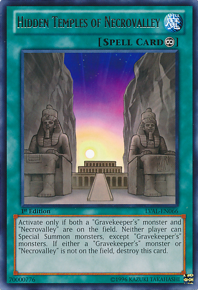 Hidden Temples of Necrovalley [LVAL-EN066] Rare | Jomio and Rueliete's Cards and Comics