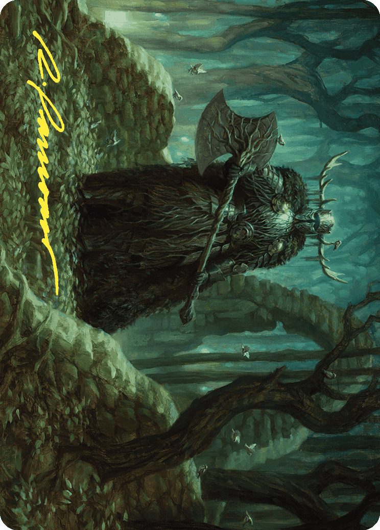 Mosswood Dreadknight Art Card (Gold-Stamped Signature) [Wilds of Eldraine Art Series] | Jomio and Rueliete's Cards and Comics