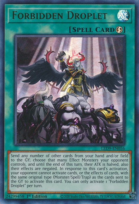 Forbidden Droplet [LED9-EN056] Ultra Rare | Jomio and Rueliete's Cards and Comics