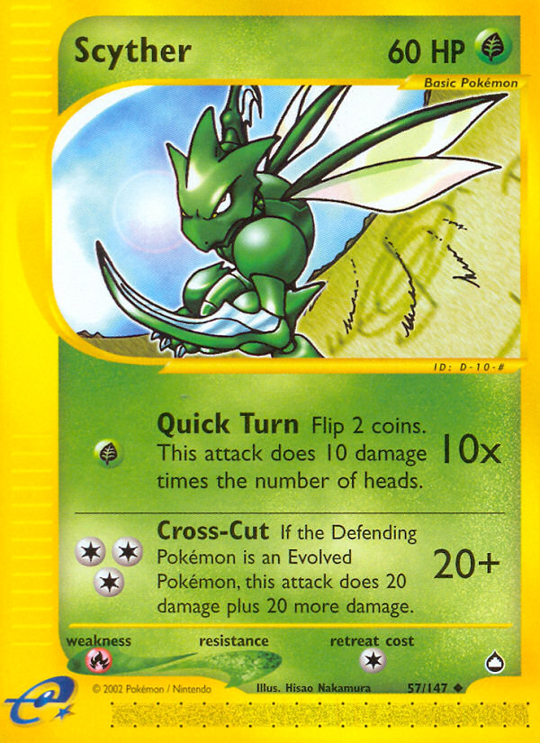 Scyther (57/147) [Aquapolis] | Jomio and Rueliete's Cards and Comics