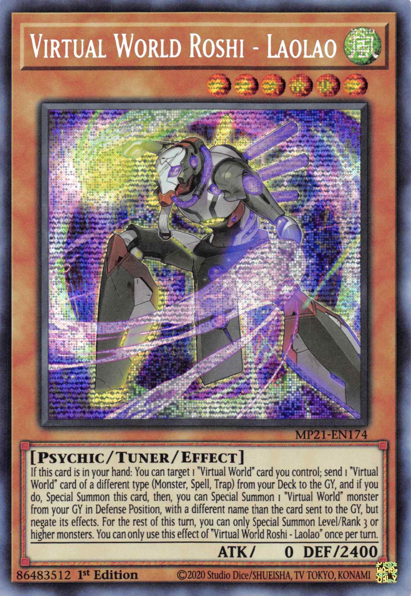 Virtual World Roshi - Laolao [MP21-EN174] Prismatic Secret Rare | Jomio and Rueliete's Cards and Comics