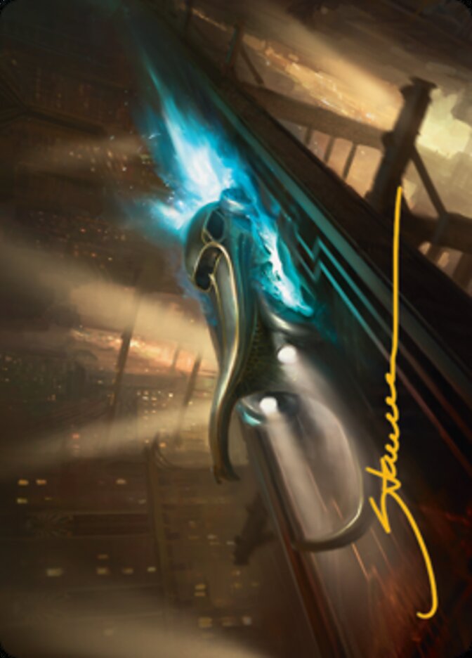Run Out of Town Art Card (Gold-Stamped Signature) [Streets of New Capenna Art Series] | Jomio and Rueliete's Cards and Comics