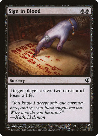 Sign in Blood [Archenemy] | Jomio and Rueliete's Cards and Comics