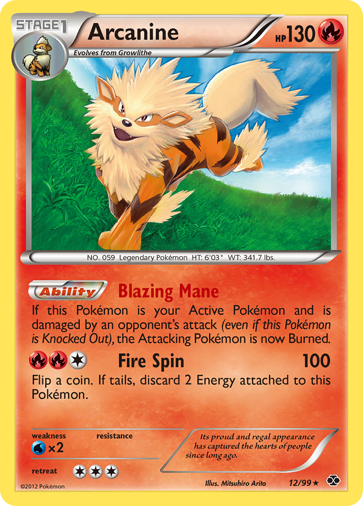 Arcanine (12/99) [Black & White: Next Destinies] | Jomio and Rueliete's Cards and Comics