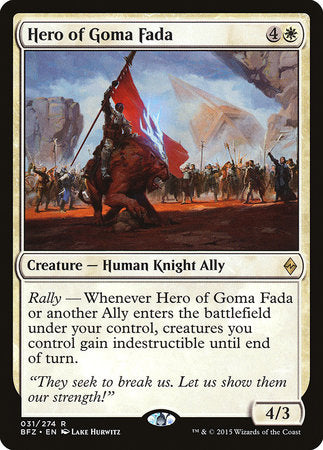 Hero of Goma Fada [Battle for Zendikar] | Jomio and Rueliete's Cards and Comics