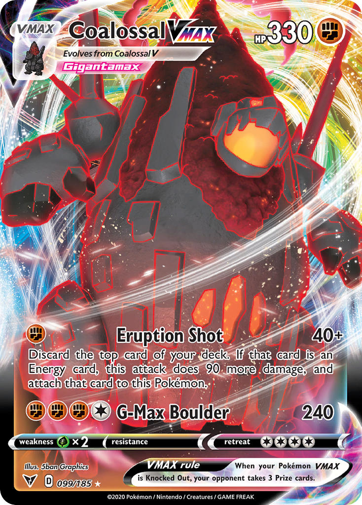 Coalossal VMAX (099/185) [Sword & Shield: Vivid Voltage] | Jomio and Rueliete's Cards and Comics