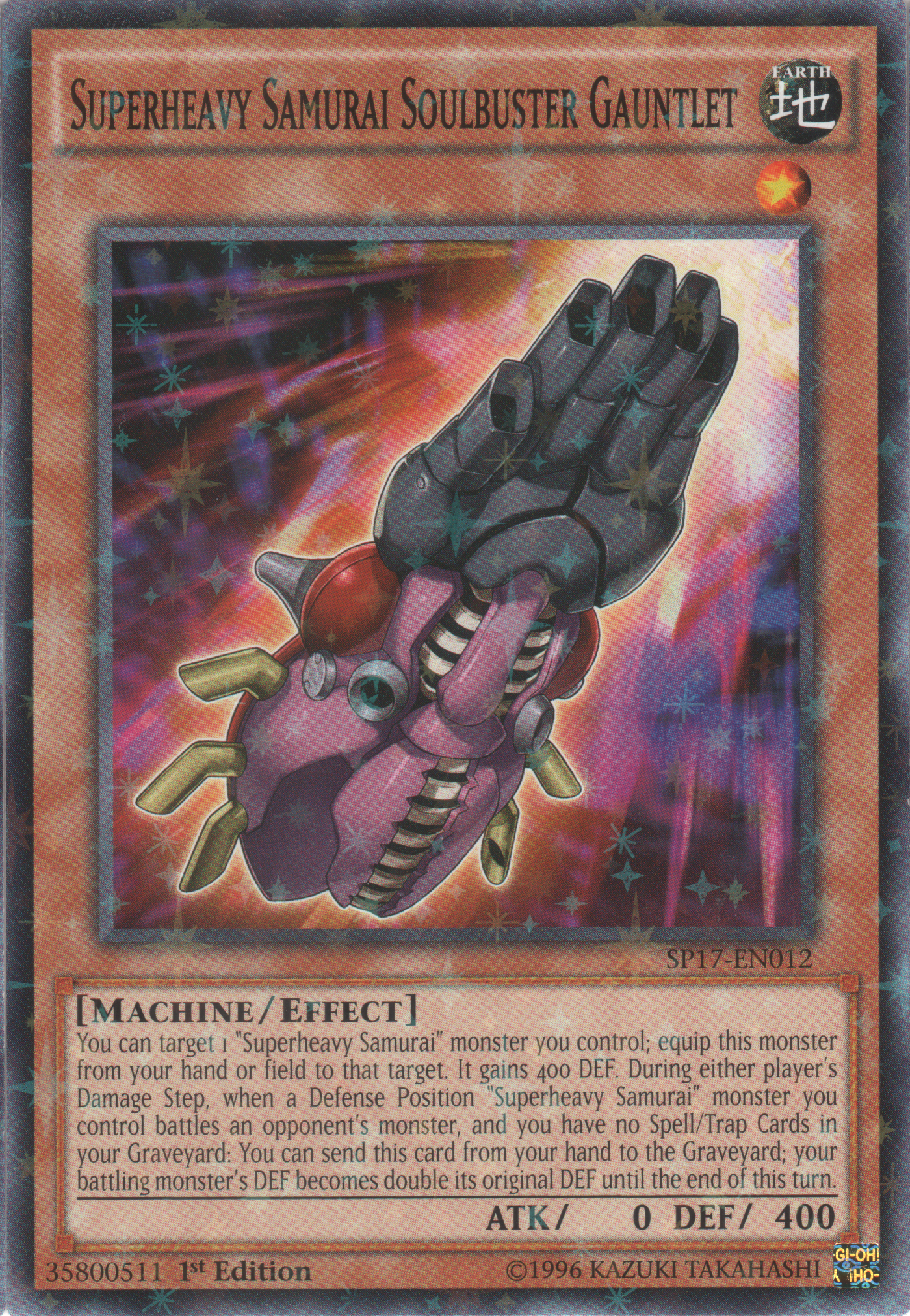 Superheavy Samurai Soulbuster Gauntlet (Starfoil) [SP17-EN012] Starfoil Rare | Jomio and Rueliete's Cards and Comics