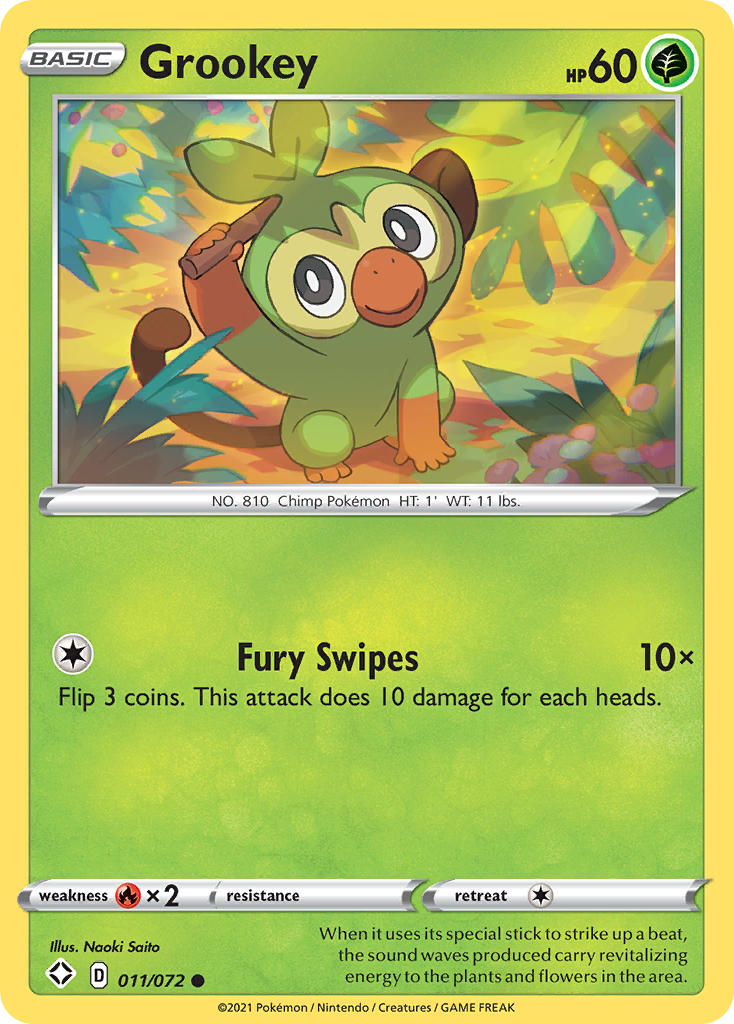 Grookey (011/072) [Sword & Shield: Shining Fates] | Jomio and Rueliete's Cards and Comics