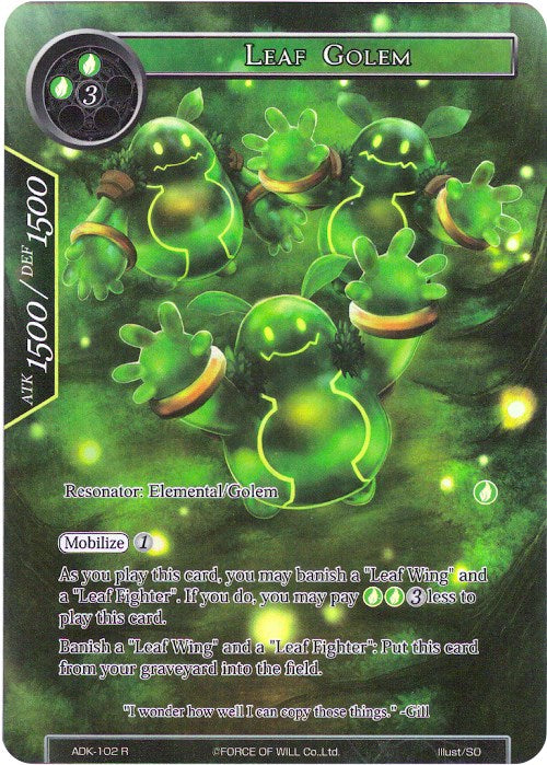 Leaf Golem (Full Art) (ADK-102) [Advent of the Demon King] | Jomio and Rueliete's Cards and Comics