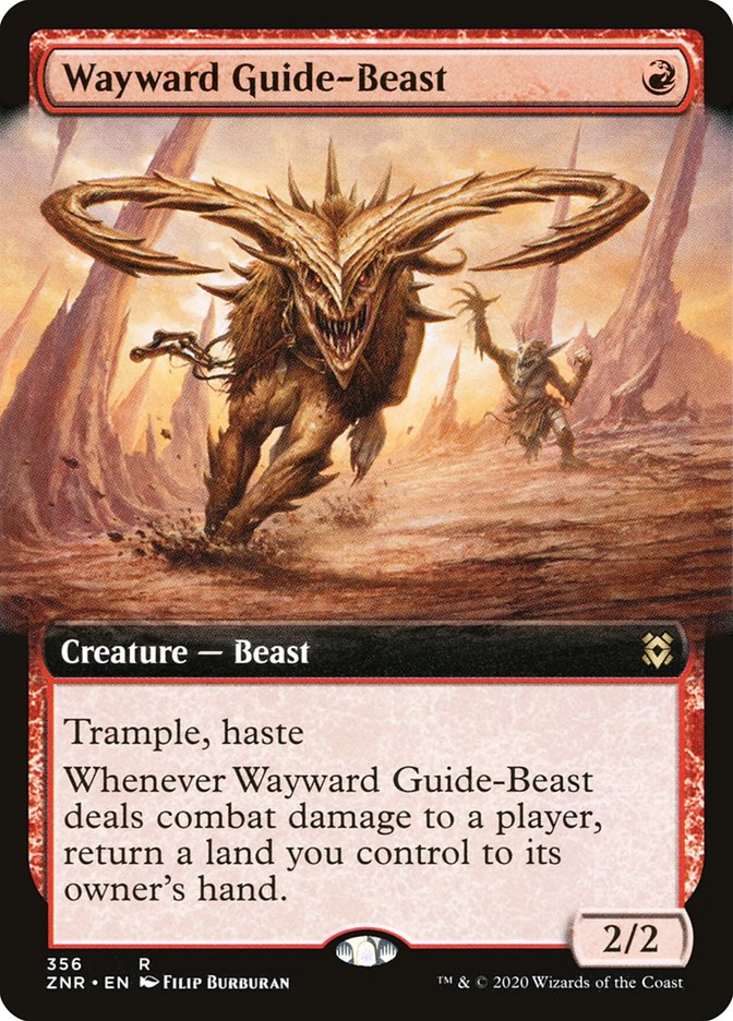 Wayward Guide-Beast (Extended Art) [Zendikar Rising] | Jomio and Rueliete's Cards and Comics