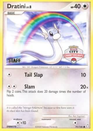 Dratini (91/146) (City Championship Promo Staff) [Diamond & Pearl: Legends Awakened] | Jomio and Rueliete's Cards and Comics