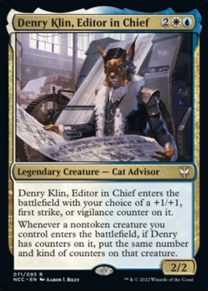 Denry Klin, Editor in Chief [Streets of New Capenna Commander] | Jomio and Rueliete's Cards and Comics
