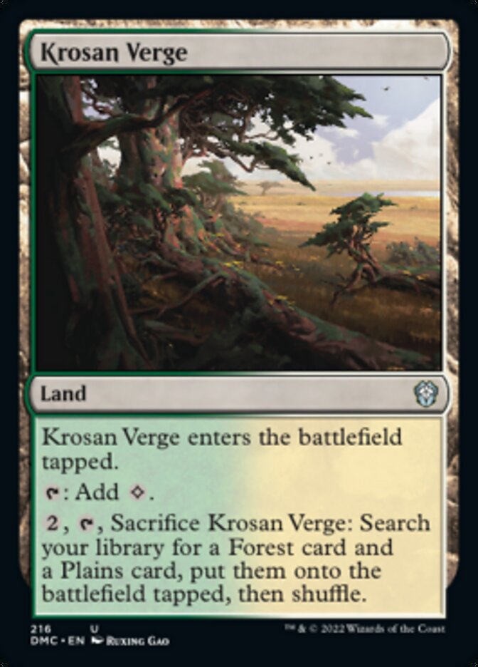 Krosan Verge [Dominaria United Commander] | Jomio and Rueliete's Cards and Comics