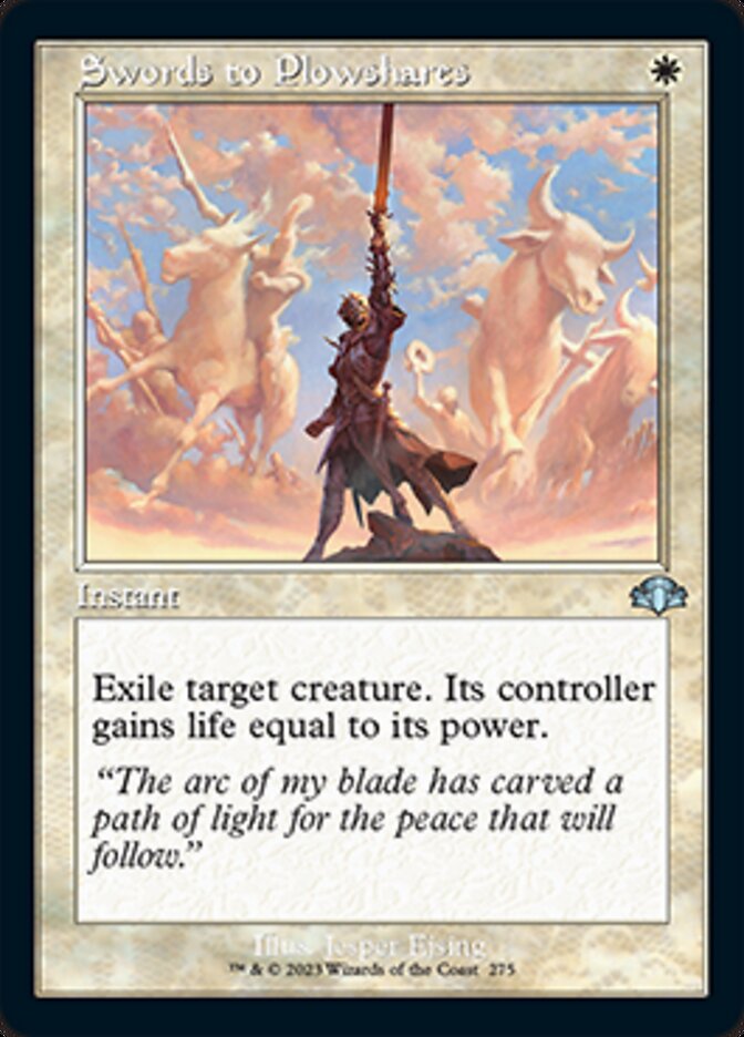 Swords to Plowshares (Retro) [Dominaria Remastered] | Jomio and Rueliete's Cards and Comics