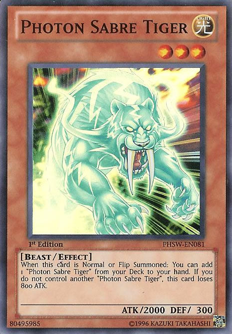 Photon Sabre Tiger [PHSW-EN081] Super Rare | Jomio and Rueliete's Cards and Comics