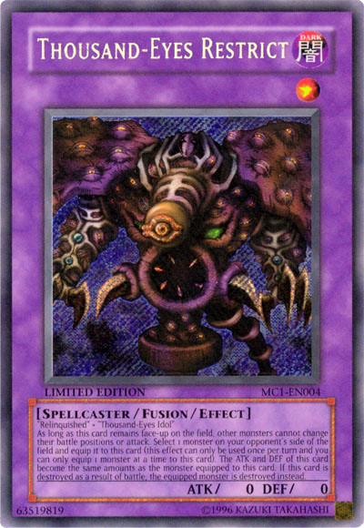 Thousand-Eyes Restrict [MC1-EN004] Secret Rare | Jomio and Rueliete's Cards and Comics