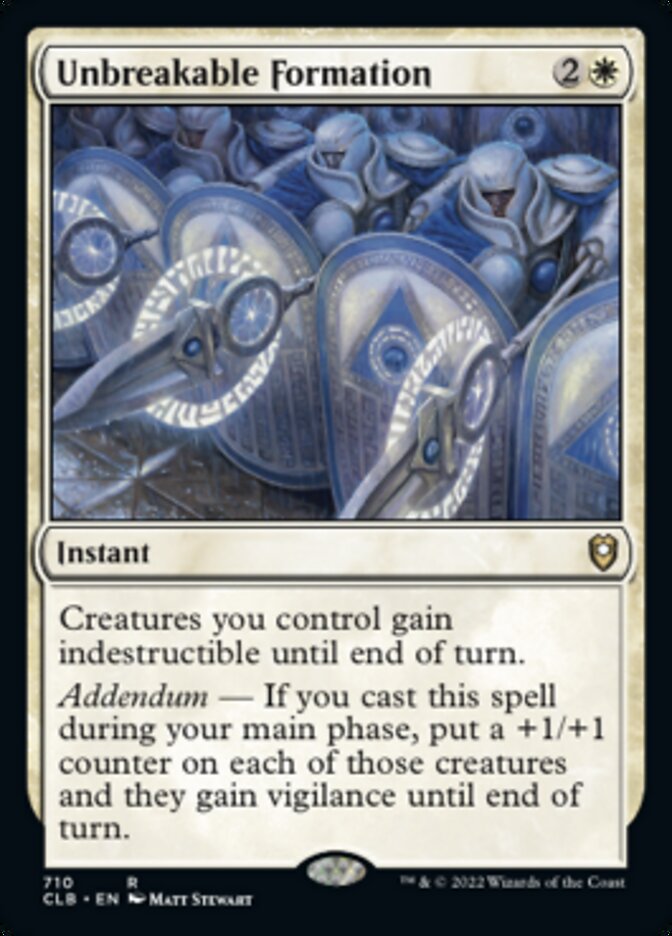 Unbreakable Formation [Commander Legends: Battle for Baldur's Gate] | Jomio and Rueliete's Cards and Comics