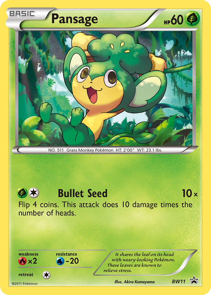 Pansage (BW11) [Black & White: Black Star Promos] | Jomio and Rueliete's Cards and Comics