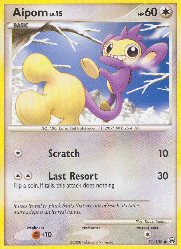 Aipom (51/100) [Diamond & Pearl: Majestic Dawn] | Jomio and Rueliete's Cards and Comics