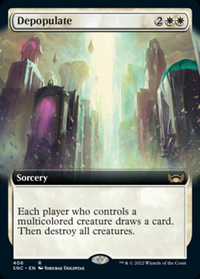 Depopulate (Extended Art) [Streets of New Capenna] | Jomio and Rueliete's Cards and Comics