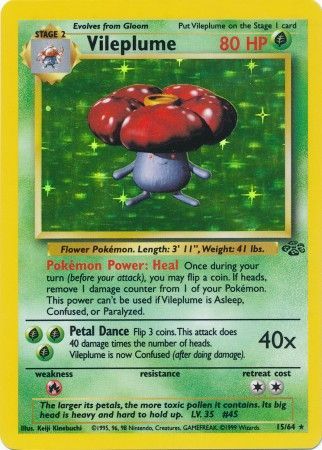 Vileplume (15/64) [Jungle Unlimited] | Jomio and Rueliete's Cards and Comics