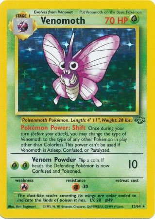Venomoth (13/64) [Jungle Unlimited] | Jomio and Rueliete's Cards and Comics