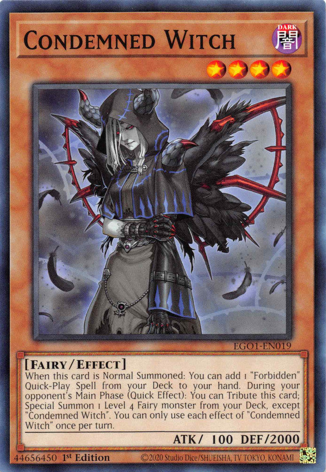 Condemned Witch [EGO1-EN019] Common | Jomio and Rueliete's Cards and Comics