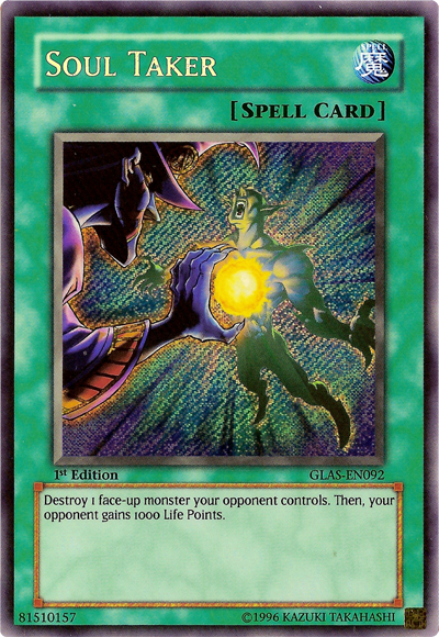 Soul Taker [GLAS-EN092] Secret Rare | Jomio and Rueliete's Cards and Comics