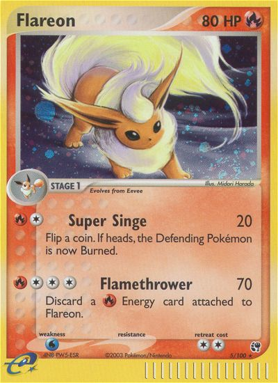 Flareon (5/100) [EX: Sandstorm] | Jomio and Rueliete's Cards and Comics