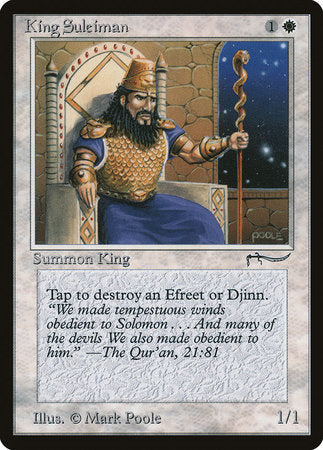 King Suleiman [Arabian Nights] | Jomio and Rueliete's Cards and Comics