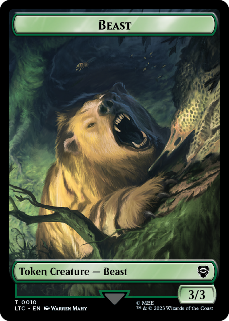 Beast // Treefolk Double Sided Token [The Lord of the Rings: Tales of Middle-Earth Commander Tokens] | Jomio and Rueliete's Cards and Comics
