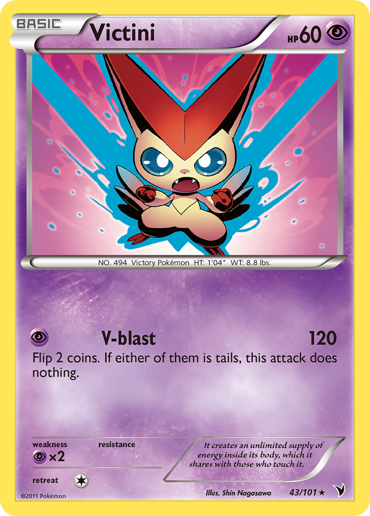 Victini (43/101) [Black & White: Noble Victories] | Jomio and Rueliete's Cards and Comics