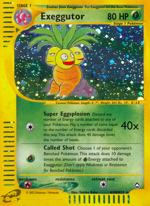 Exeggutor (H10/H32) [Aquapolis] | Jomio and Rueliete's Cards and Comics
