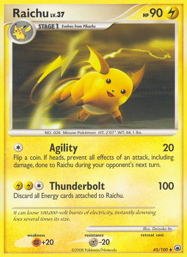 Raichu (45/100) [Diamond & Pearl: Majestic Dawn] | Jomio and Rueliete's Cards and Comics