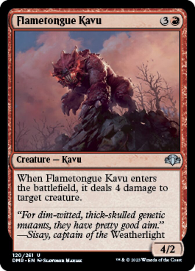 Flametongue Kavu [Dominaria Remastered] | Jomio and Rueliete's Cards and Comics