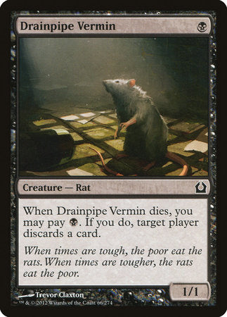 Drainpipe Vermin [Return to Ravnica] | Jomio and Rueliete's Cards and Comics