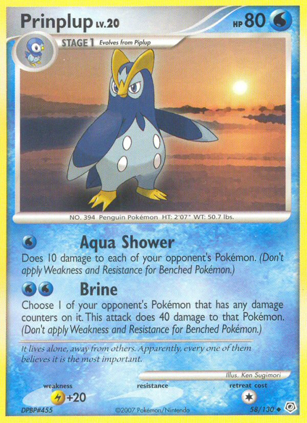 Prinplup (58/130) [Diamond & Pearl: Base Set] | Jomio and Rueliete's Cards and Comics