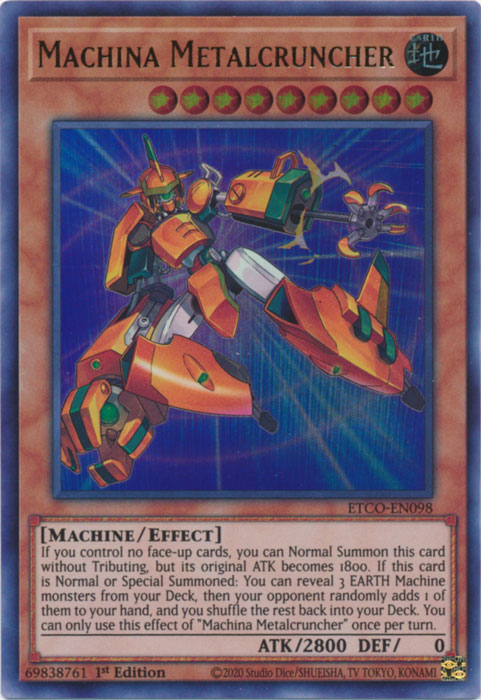 Machina Metalcruncher [ETCO-EN098] Ultra Rare | Jomio and Rueliete's Cards and Comics