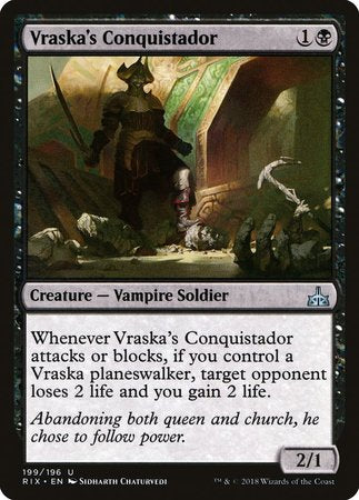 Vraska's Conquistador [Rivals of Ixalan] | Jomio and Rueliete's Cards and Comics