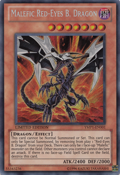 Malefic Red-Eyes B. Dragon [YMP1-EN001] Secret Rare | Jomio and Rueliete's Cards and Comics