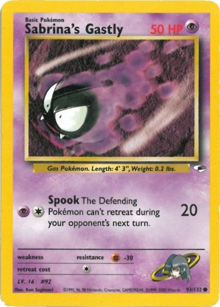 Sabrina's Gastly (93/132) [Gym Heroes Unlimited] | Jomio and Rueliete's Cards and Comics