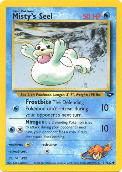 Misty's Seel (91/132) [Gym Challenge Unlimited] | Jomio and Rueliete's Cards and Comics